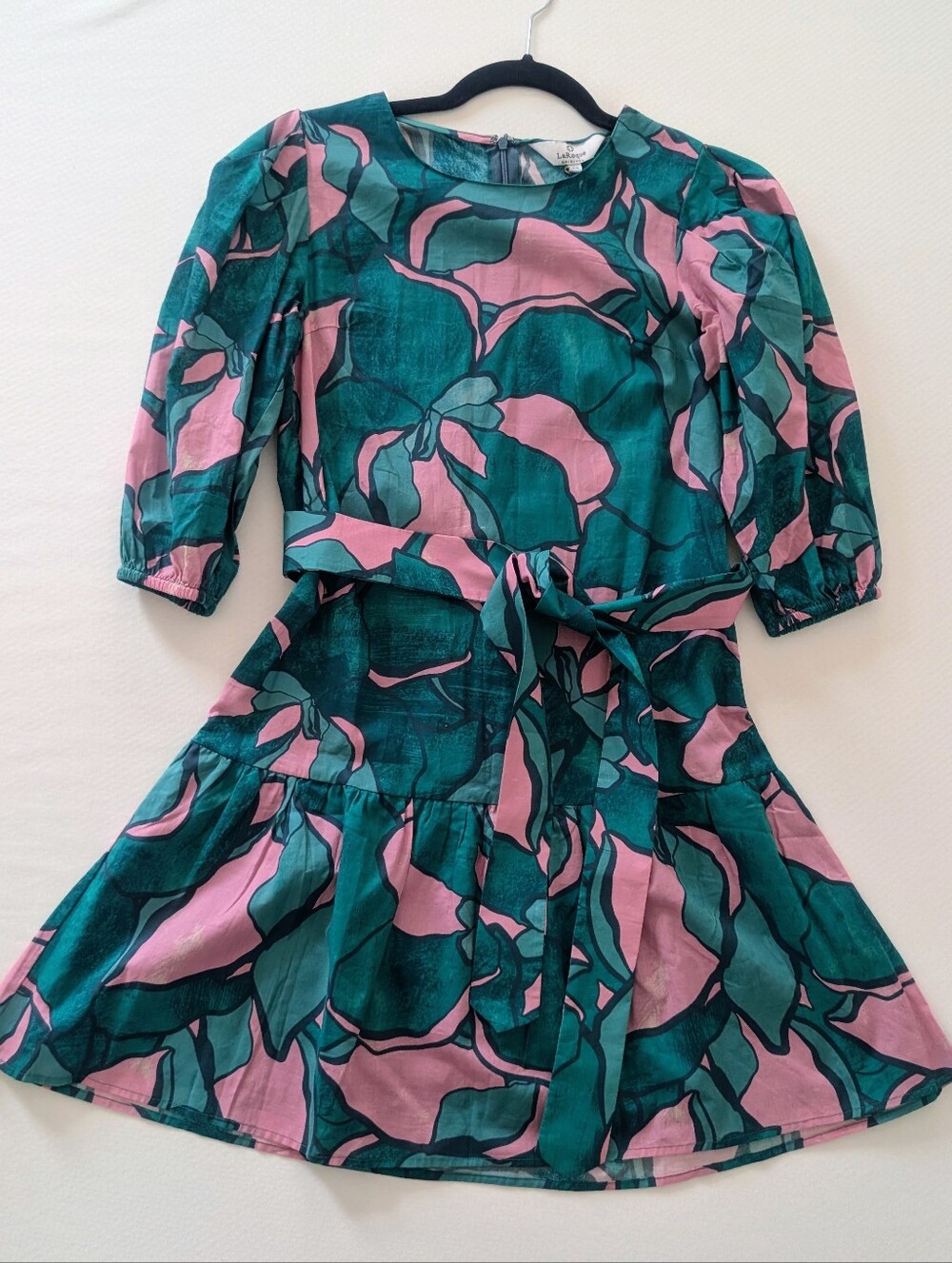 NWT LAROQUE Emma Dress Waterlily Cotton Sz XS
